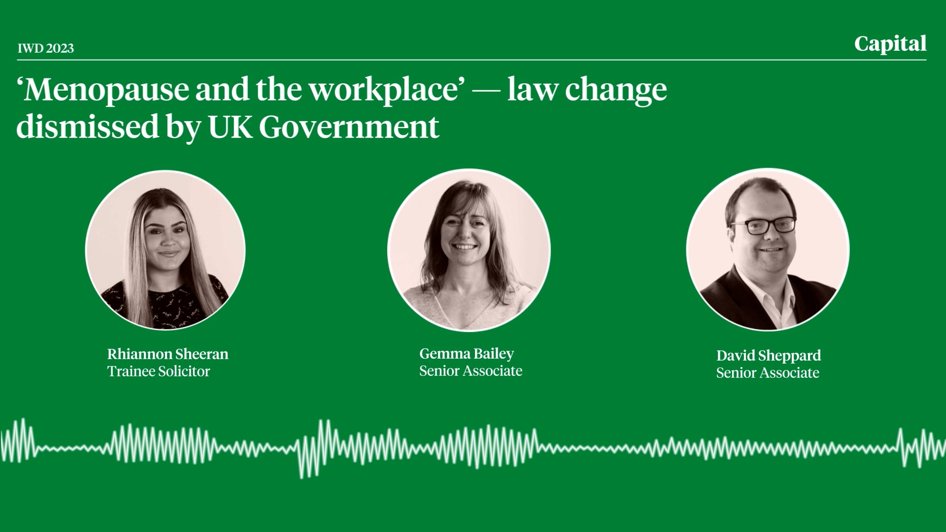 Menopause and the workplace - Capital Law