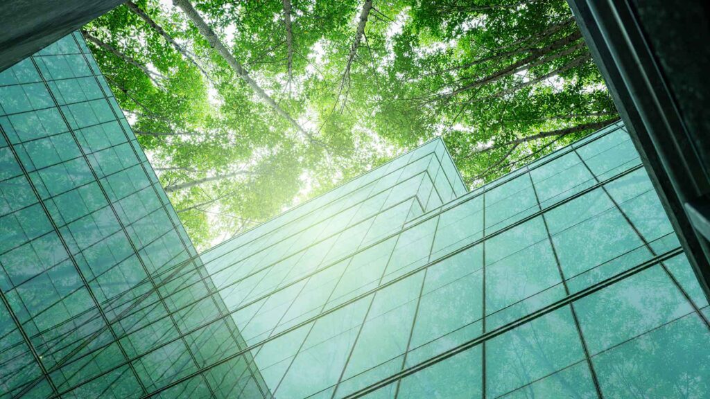Office building with green environment.