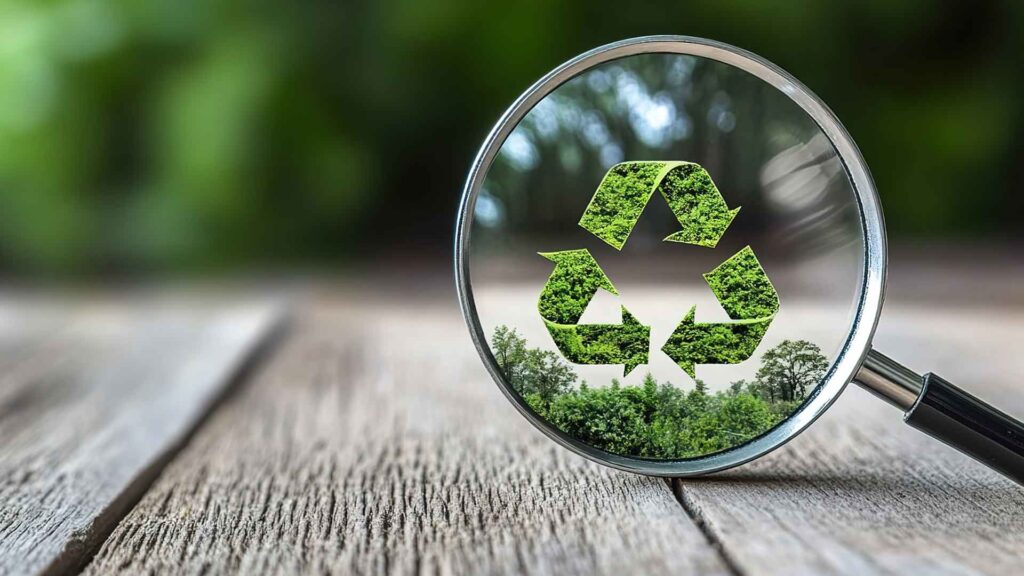 Recycling magnifying glass